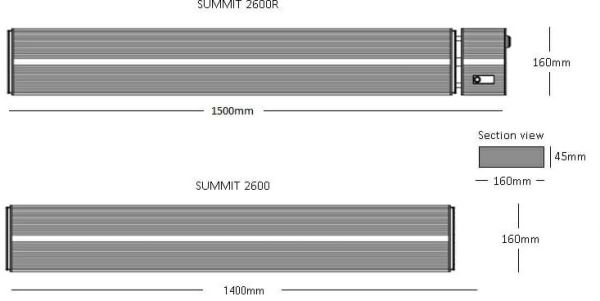 Herschel Summit IR-SUMMIT-2600R Black Zero Light Infrared Heater with Remote Control